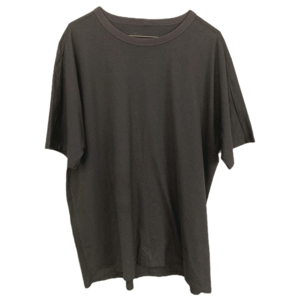 Casual Solid Shirt Mens L+ Gray Short Sleeve Crewneck Soft Stretch Jersey Tee